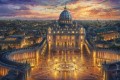Vatican Sunset Thomas Kinkade